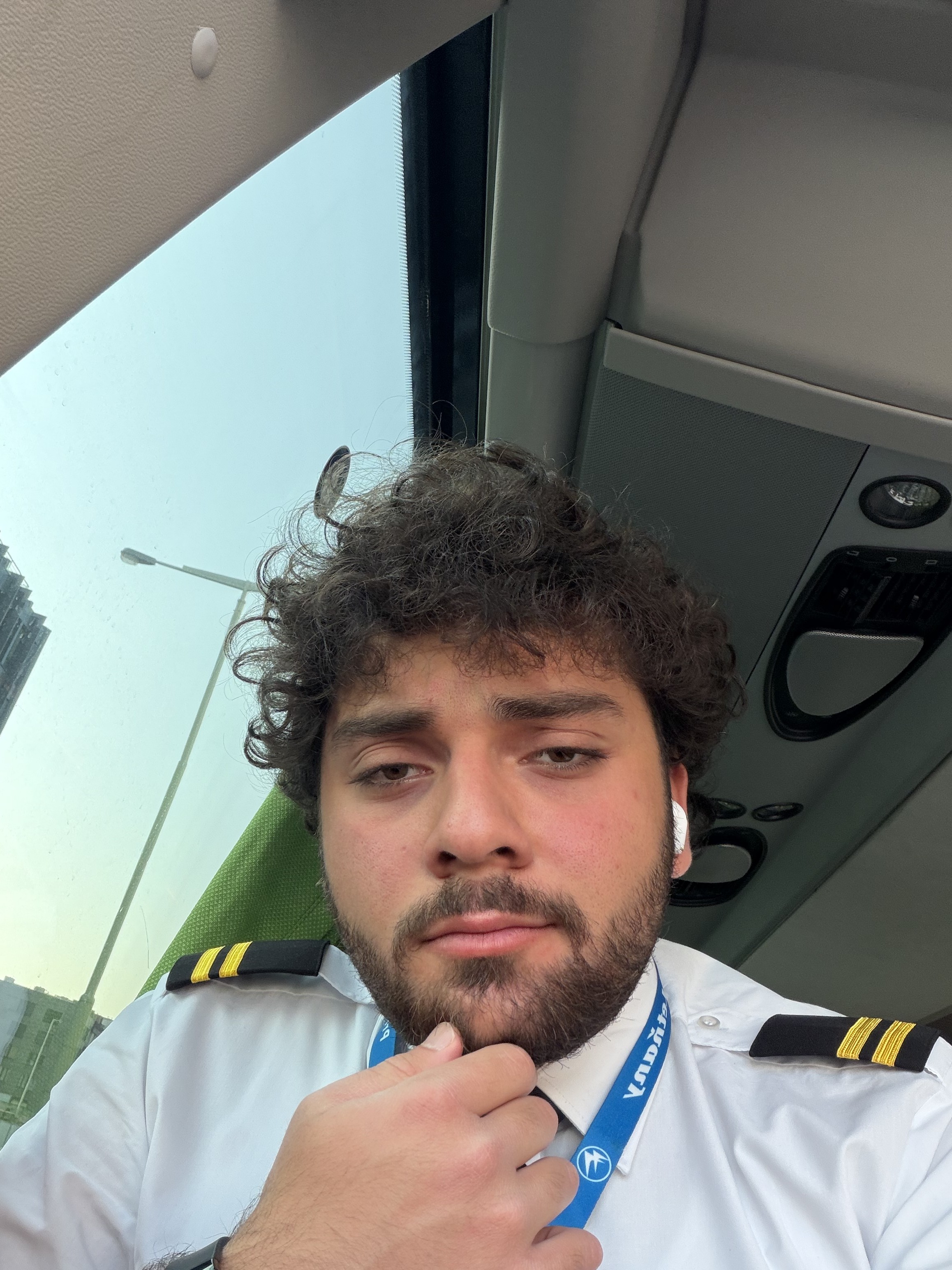 Sohaib Moshref in flight training uniform